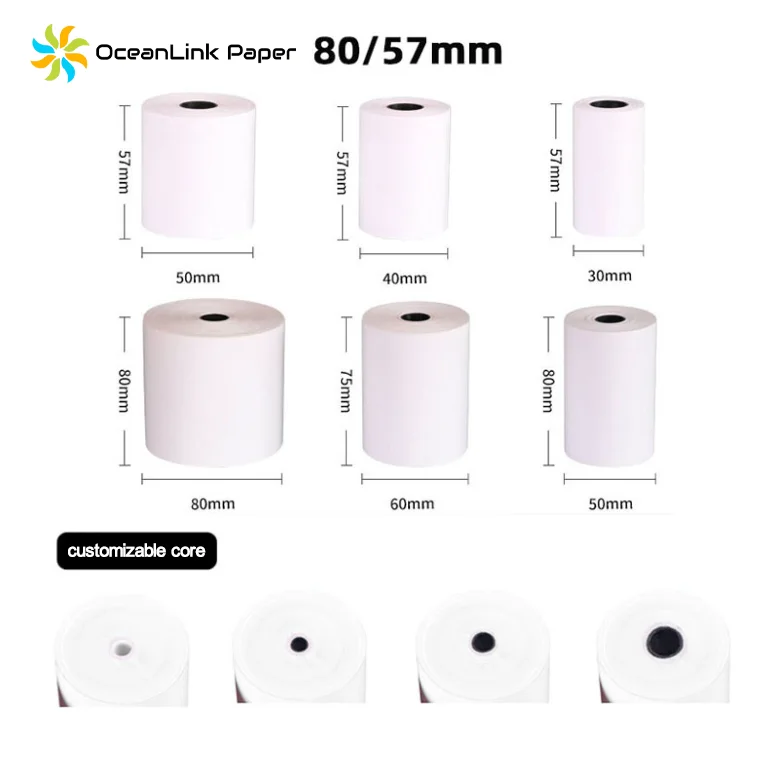 Efficient 57mm Thermal Paper Rolls for Retail Use
