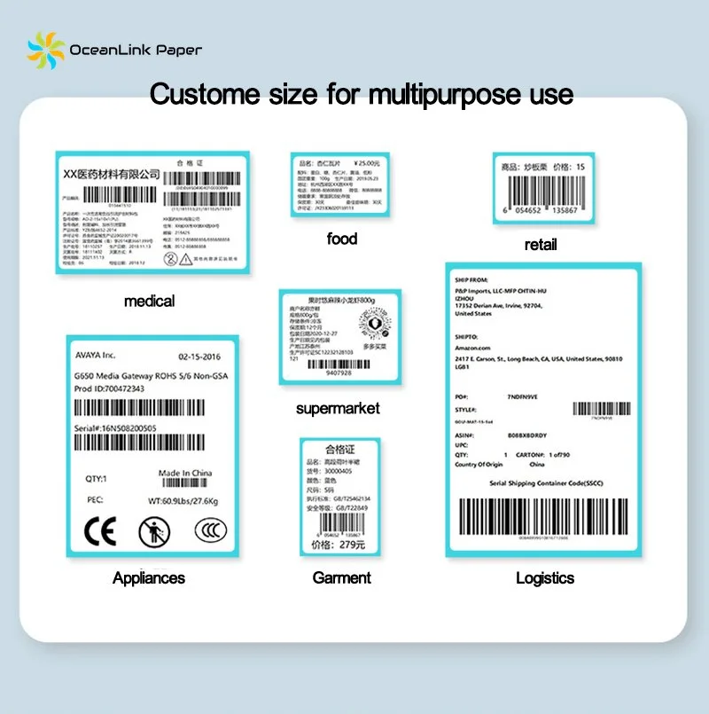 Wholesale Thermal Barcode Labels: Durable and High-Quality Adhesive