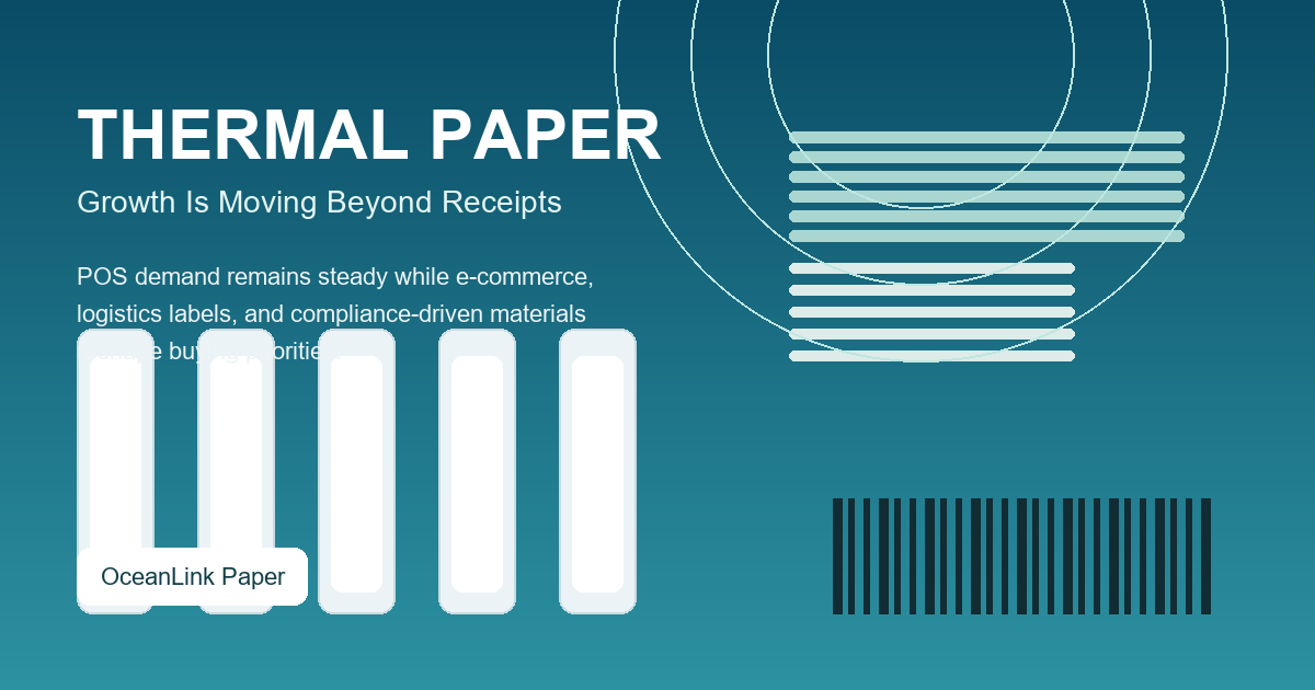 Thermal paper market growth illustration for OceanLink Paper