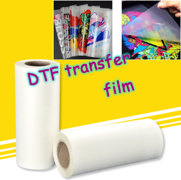 DTF PET transfer film roll with white matte coating for heat transfer printing